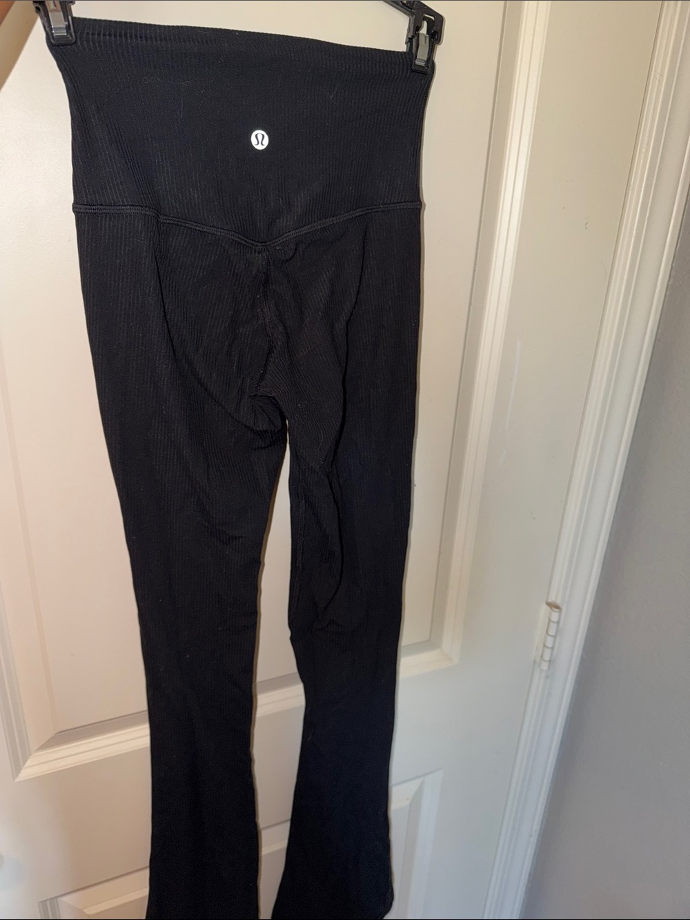 lululemon athletica MINI FLARE Black High-Waist Ribbed Leggings